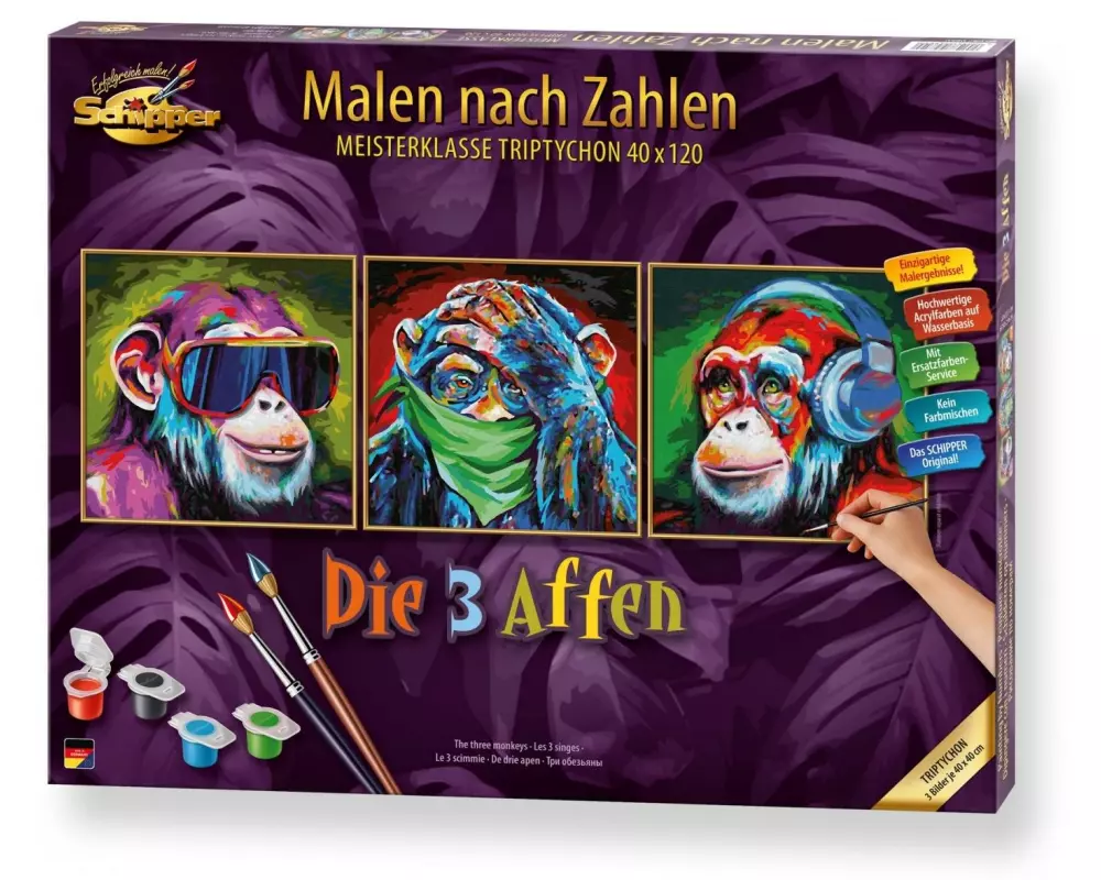 Schipper Malen nach Zahlen Die 3 Affen