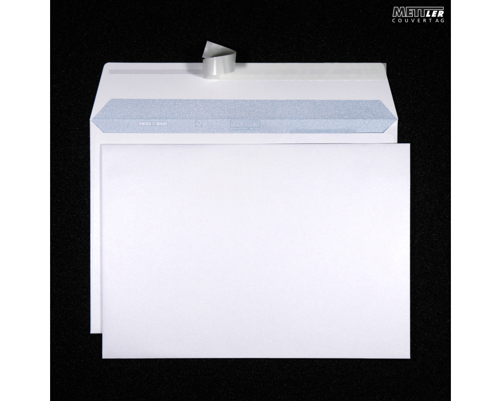 METTLER Couvert ohne Fenster C4 9066 120g ultraw., Kleber 250 Stk.