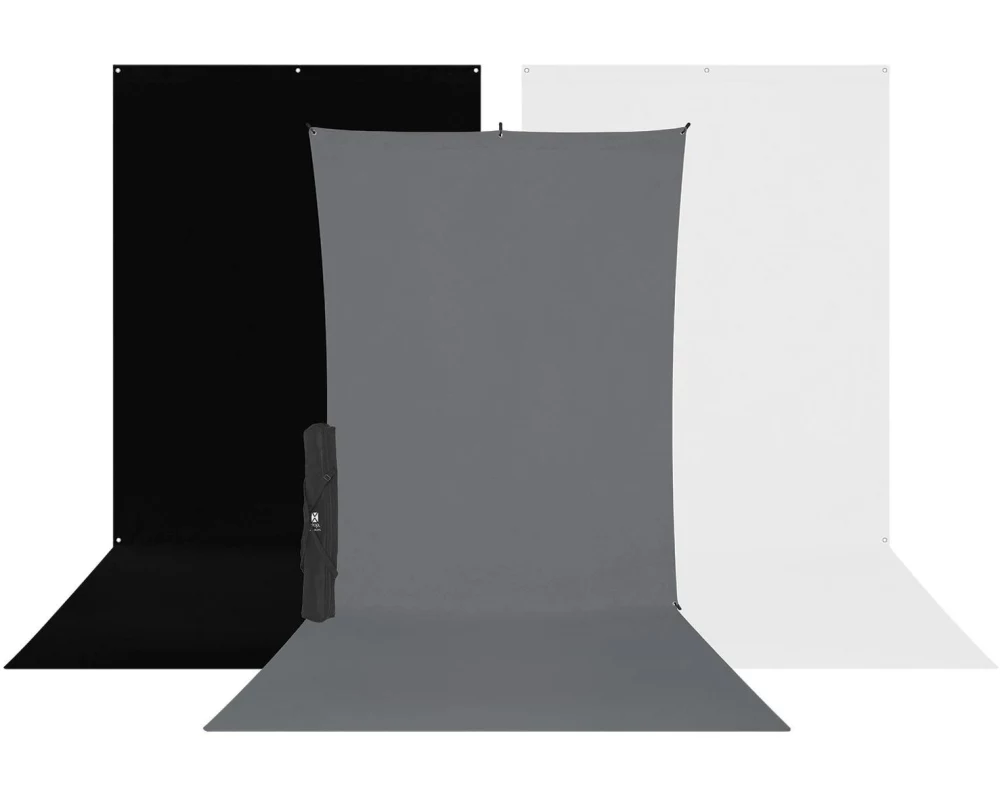 Westcott Hintergrundsystem X-Drop mit 3 Hintergründen 150 x 370 cm