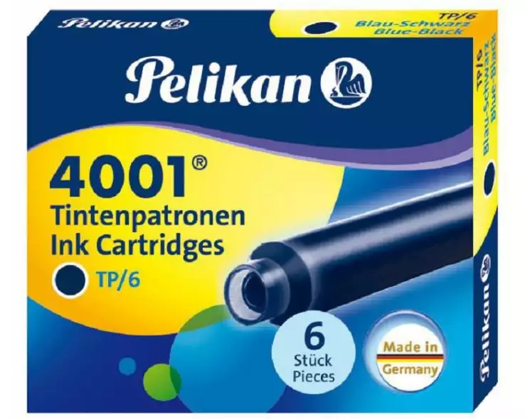 Pelikan Tintenpatrone 4001 Blau/Schwarz, 6 Stück