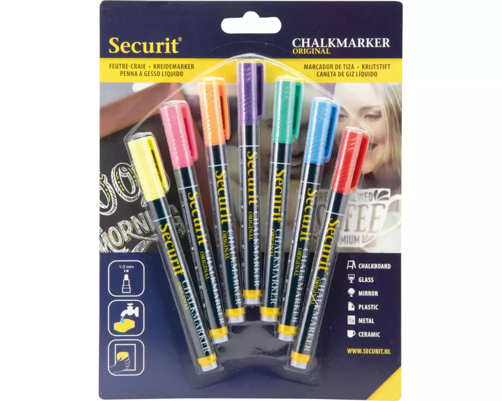 Securit Kreidemarker 1-2 mm 7 Stück