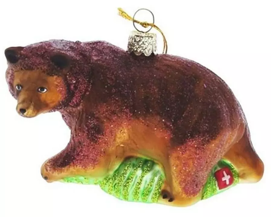 creanorm Weihnachtskugel Braunbär Braun