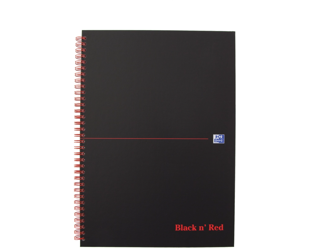 OXFORD Buch Black 'n Red A4 400047609 kariert, 90g 70 Blatt