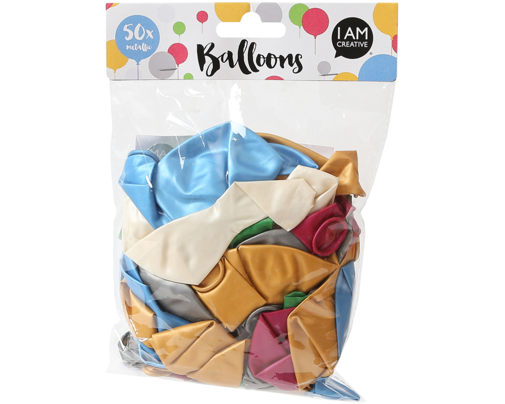 I AM CREATIVE Luftballons metallic 6010.41 50 Stück
