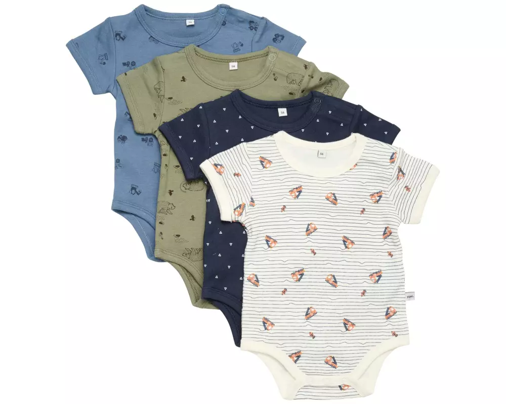 pippi Kurzarm-Body 4er Set Deep Lichen Green Gr. 86