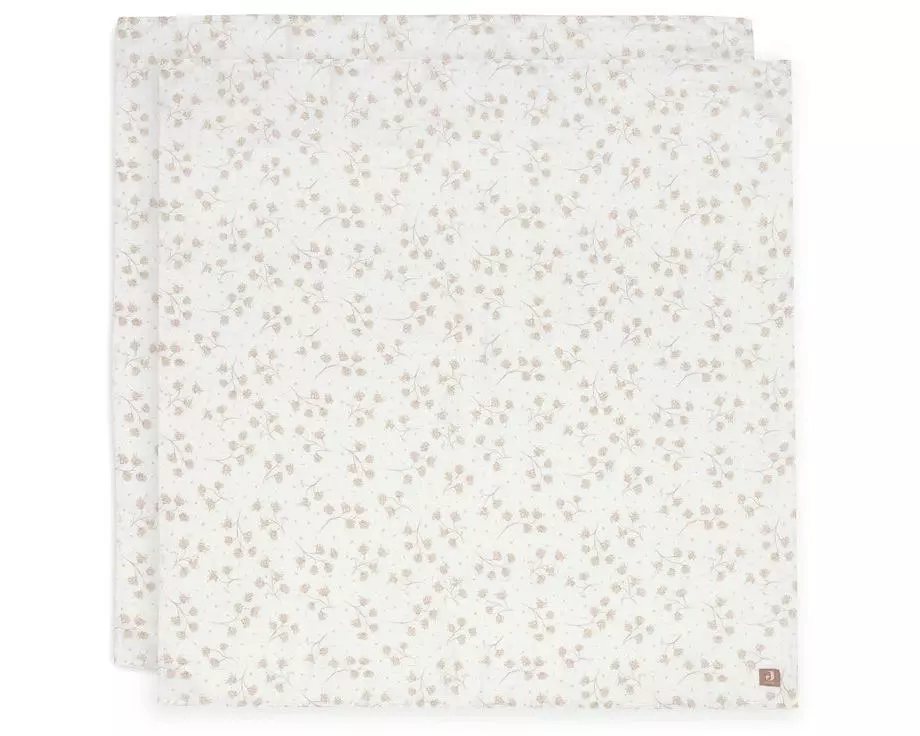 Jollein Mulltuch Nuscheli Leafy Dreams 2er, 115 cm x 115 cm
