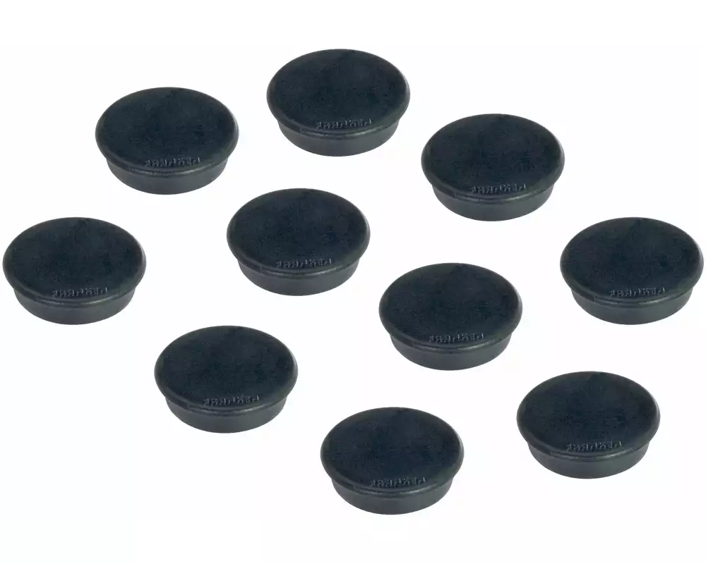 Franken Haftmagnet Ø 24 mm, 10 Stück, Schwarz