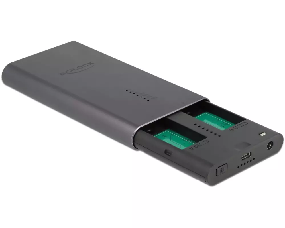 Delock Externes Gehäuse USB 3.1 Gen2 / M.2 NVME mit Klonfunktion