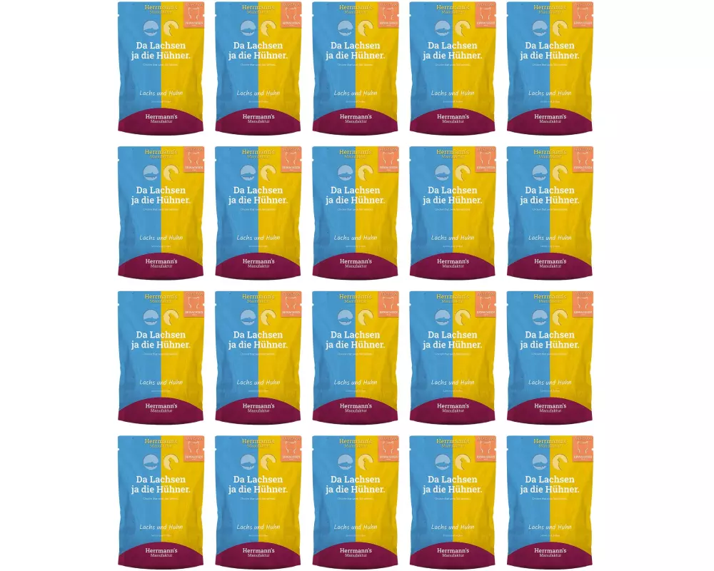 Herrmann's Nassfutter Lachs und Huhn 20 x 100 g