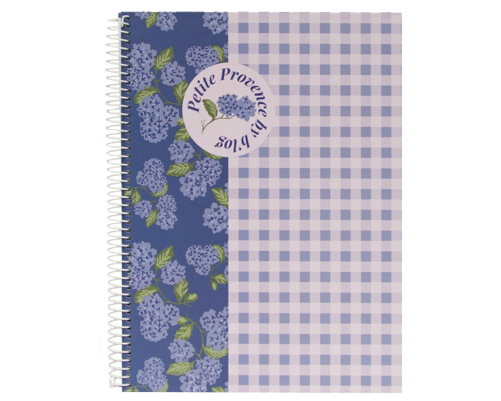 ANCOR Spiralbuch Hardcover A4 130416 Provence Flowr, liniert 80 Bl.