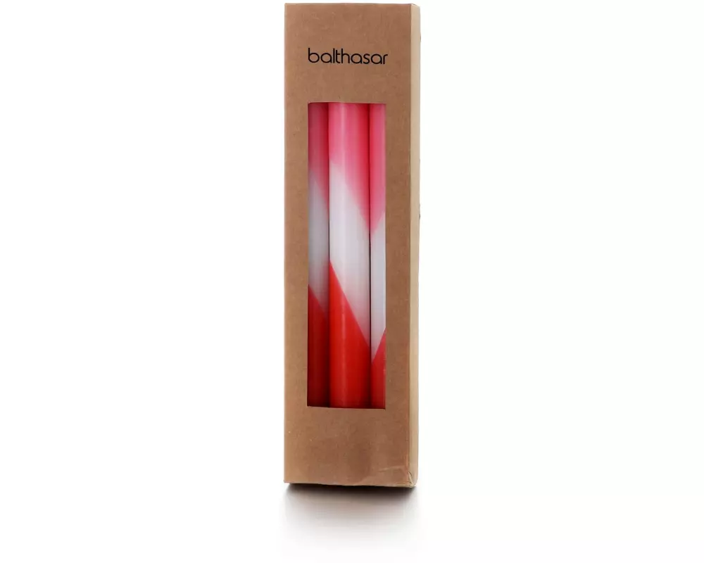 balthasar Stabkerze Dip Dye Rot, 1 Stück