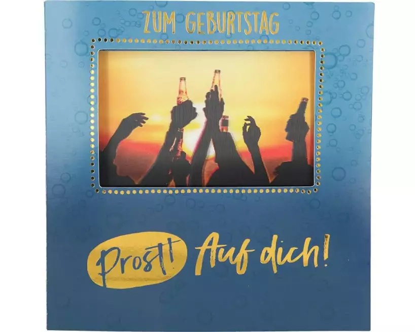 Depesche Musikkarte mit Licht Zum Geburtstag Prost! Auf dich!