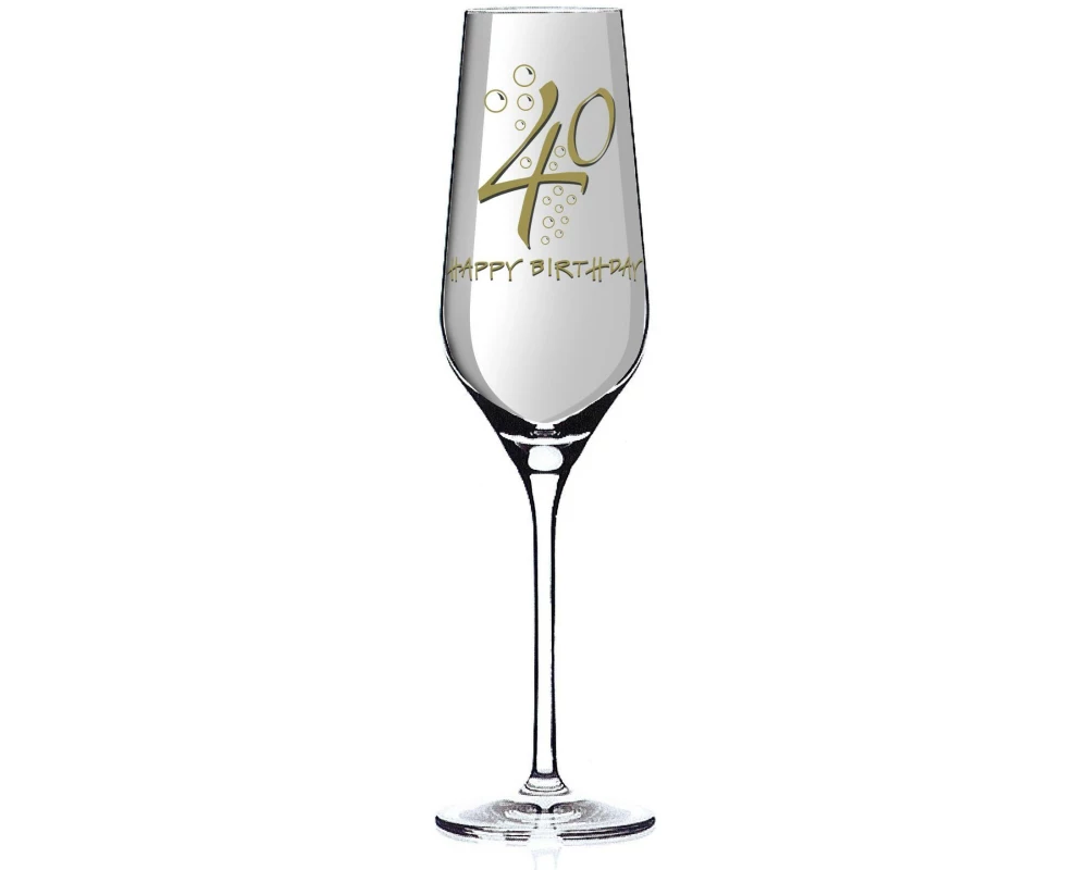 Wate Sektglas Happy Birthday "40"