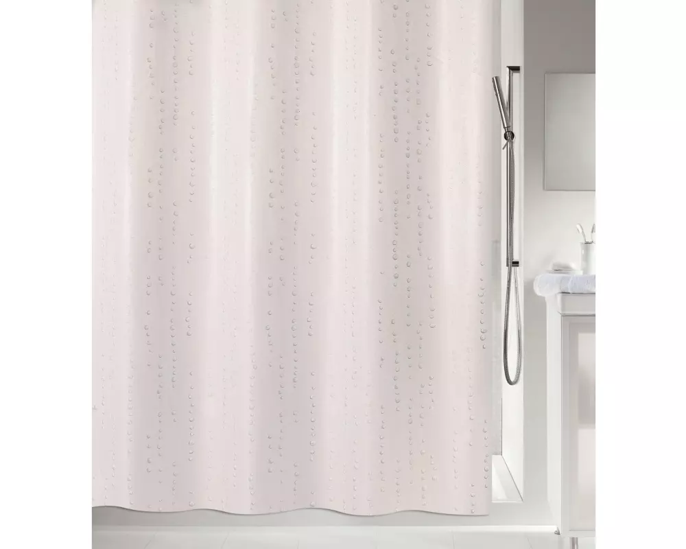 spirella Duschvorhang Wet Pearl Effect 180 x 200 cm Weiss