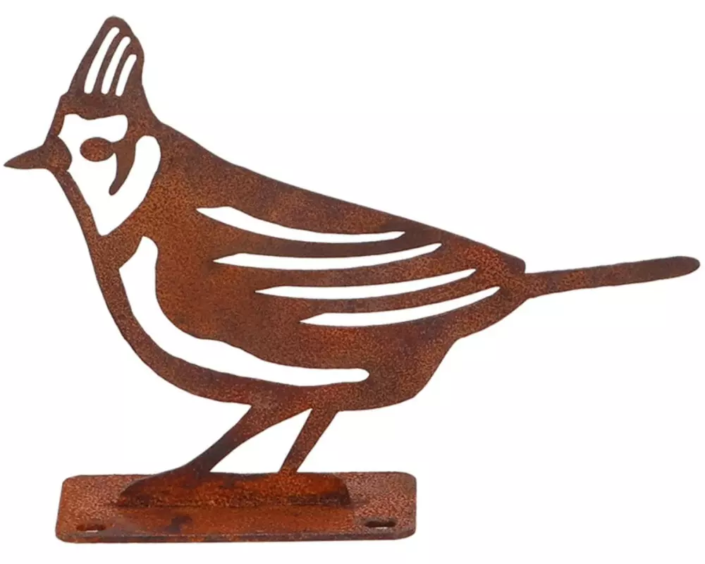 Esschert Design Dekofigur Haubenmeise Rostbraun