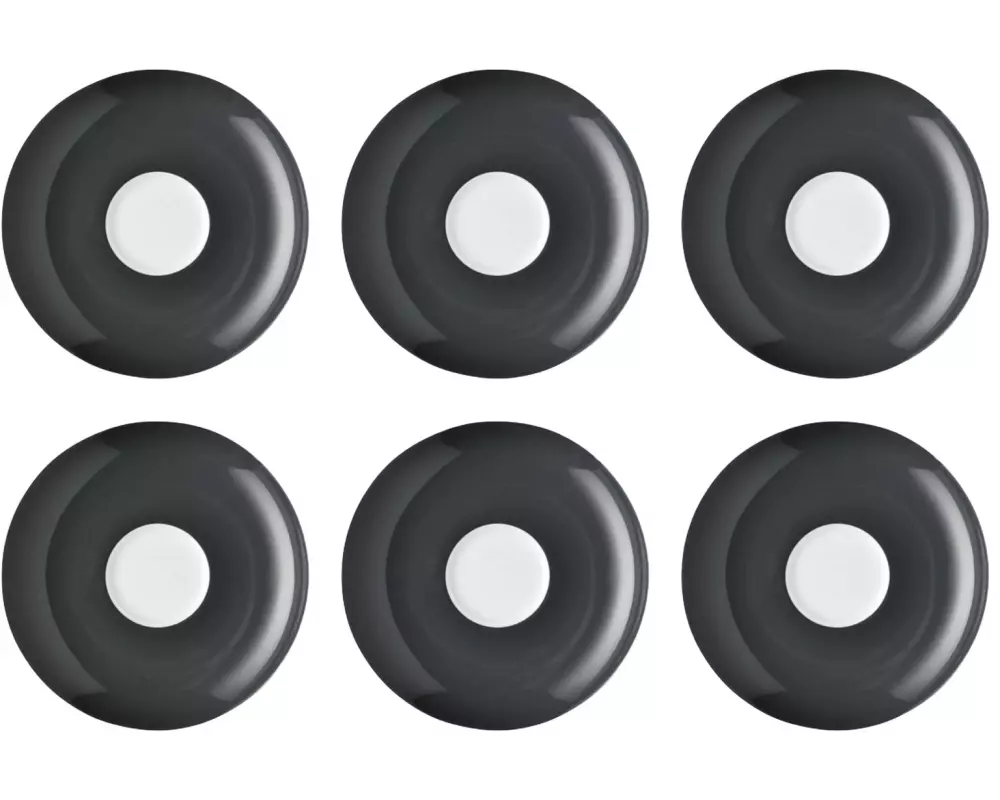 THOMAS Untertasse Sunny Day 6 Stück, Dunkelgrau