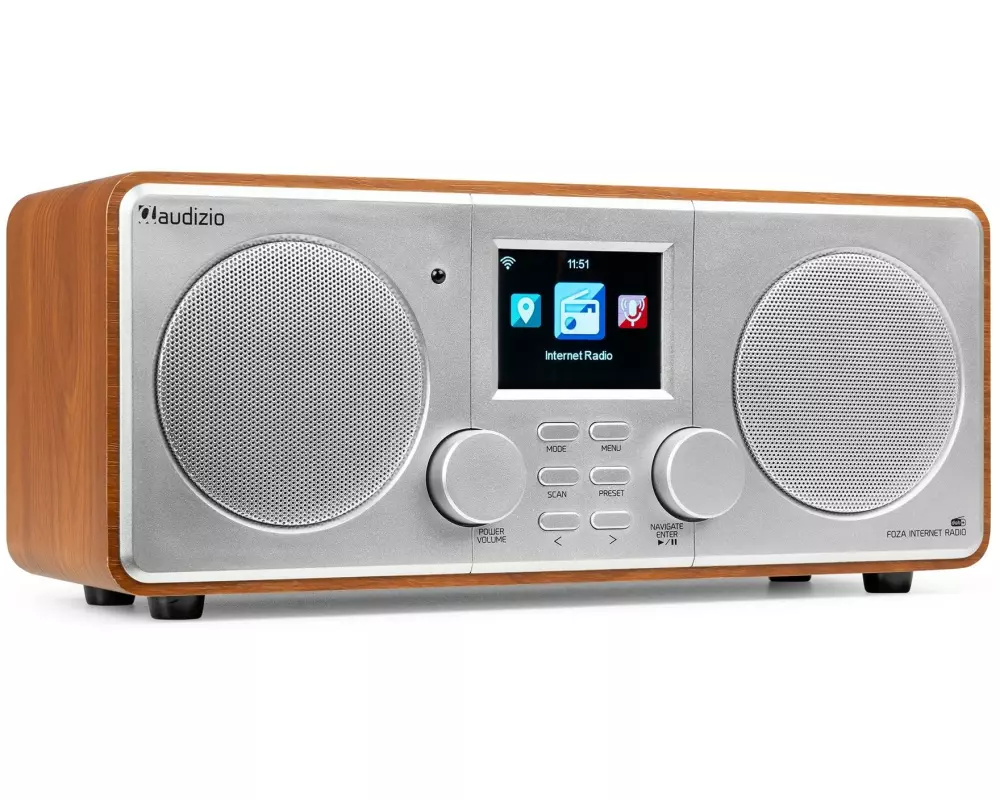 Audizio DAB+ Radio Foza Braun/Silber