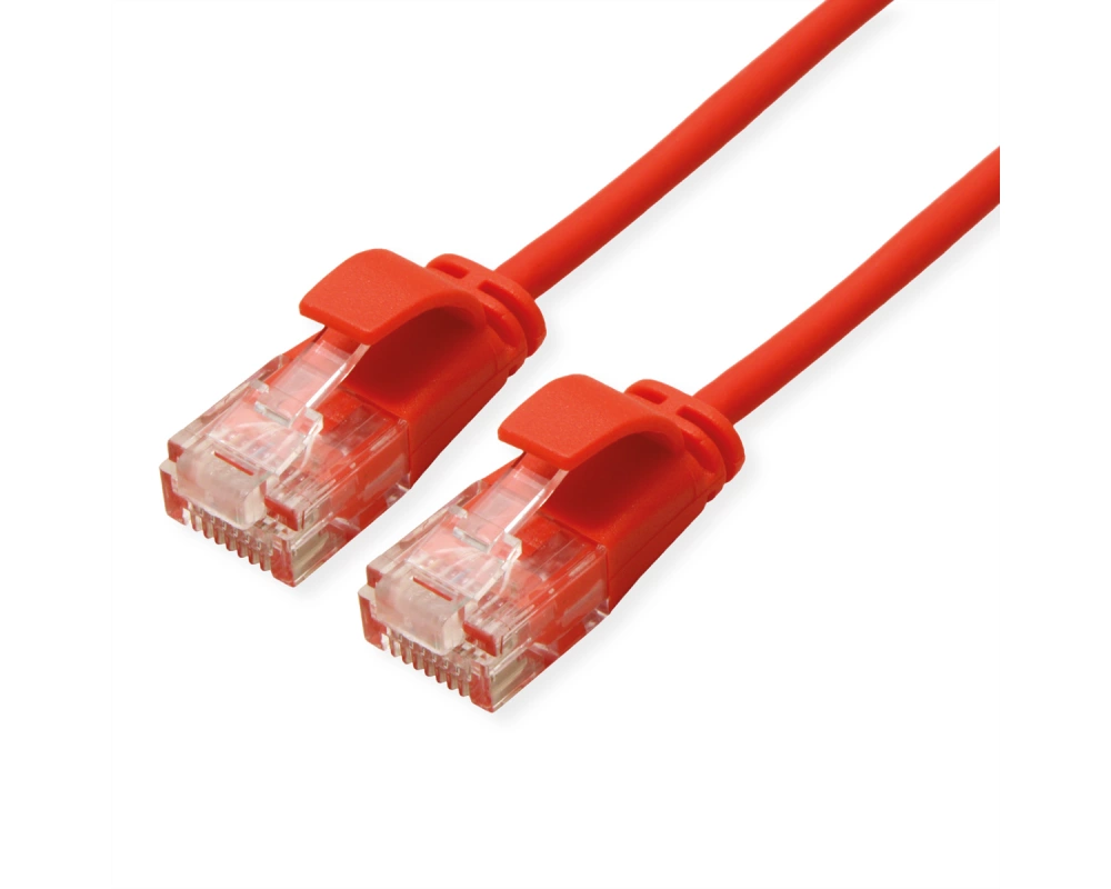 ROLINE UTP DataCenter Patchkabel Cat.6A (Class EA), LSOH, slim, rot, 1,5 m