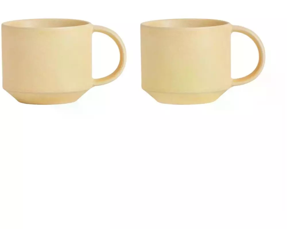 OYOY Kaffeetasse Yuka 250 ml, 2 Stück, Crème
