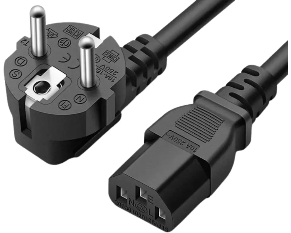 Origin Storage C-E-POWER-EU Stromkabel Schwarz 1,5 m Netzstecker Typ C C13-Koppler