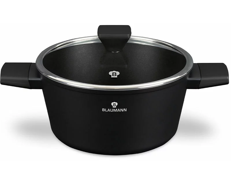 Blaumann Kochtopf mit Deckel Ø 24cm Black Silver Collection