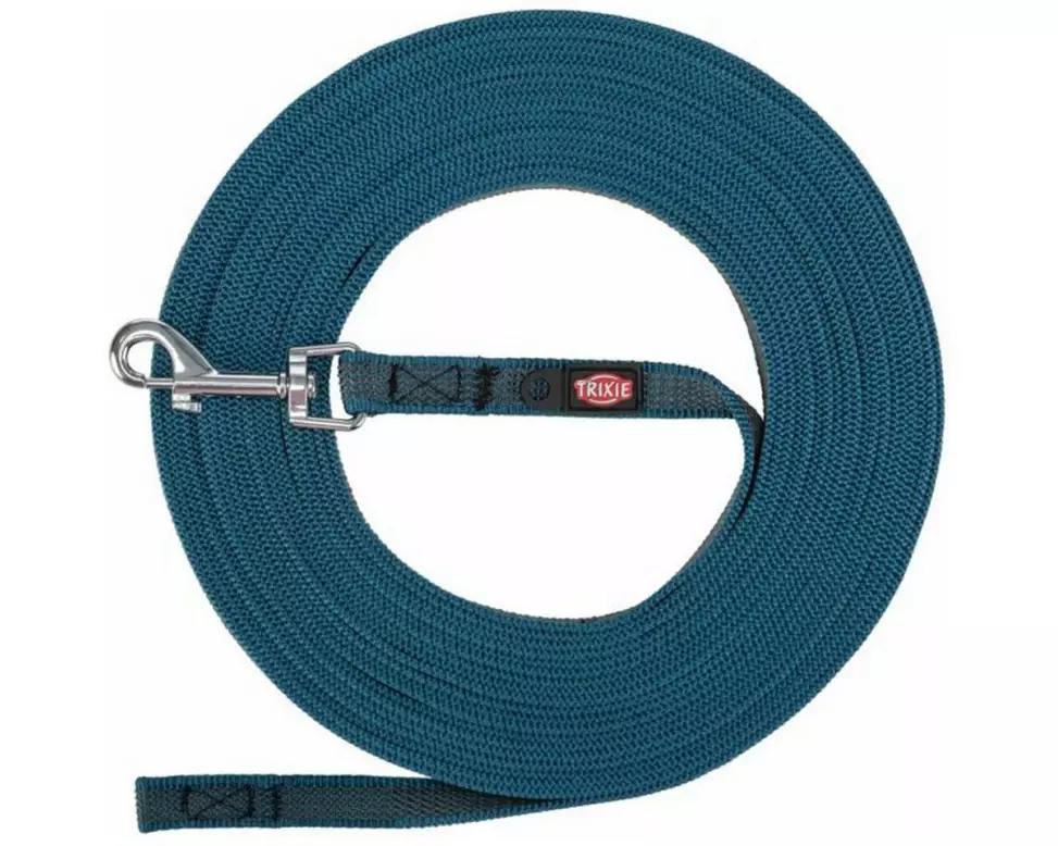 Trixie Schleppleine gummiert S-M, 5 m, Petrol