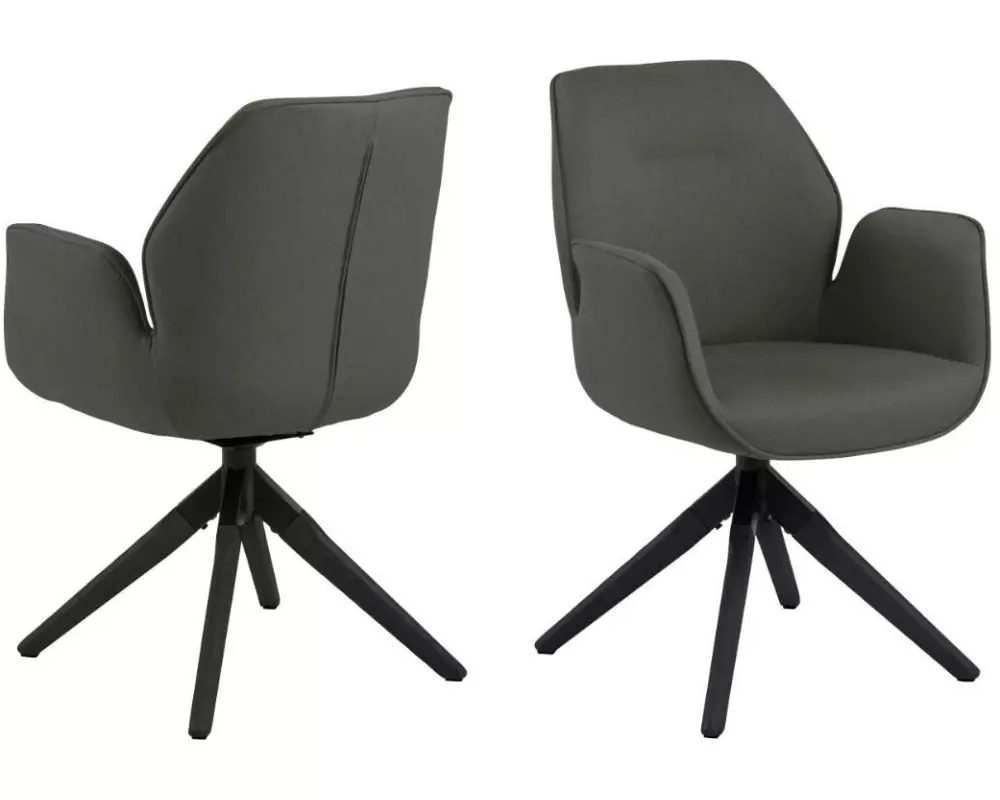 AC Design Stuhl Aura Hellgrau/Schwarz