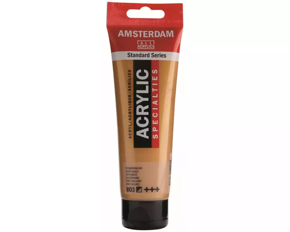 Amsterdam Acrylfarbe Standard 803 Goldfarbe Halbdeckend, 120 ml
