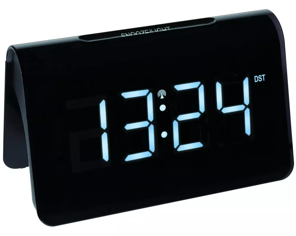 TFA Dostmann Funkwecker Icon Schwarz, Weiss