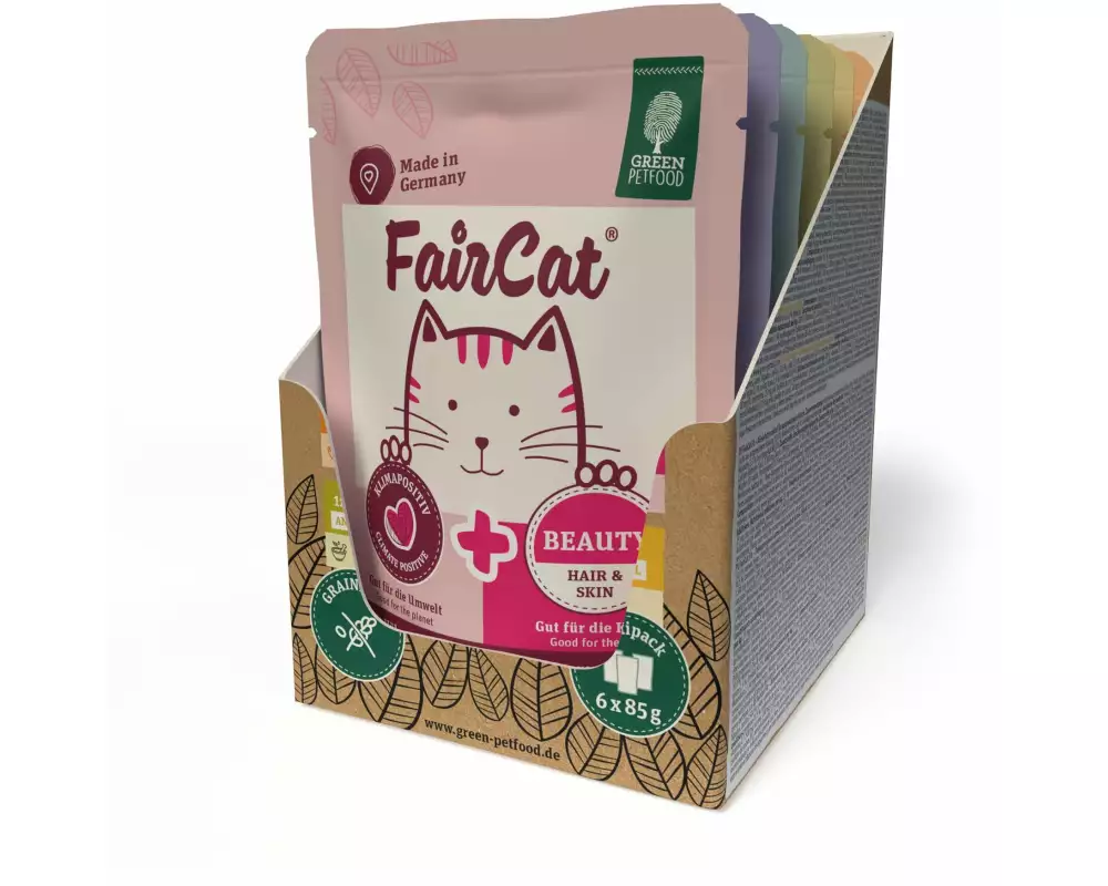 Green Petfood Nassfutter FairCat Multipack, 6 x 85 g
