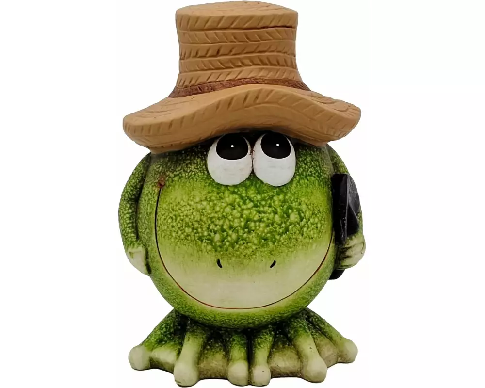 Dameco Dekofigur Frosch mit Hut 16 x 16.5 x 23.2 cm