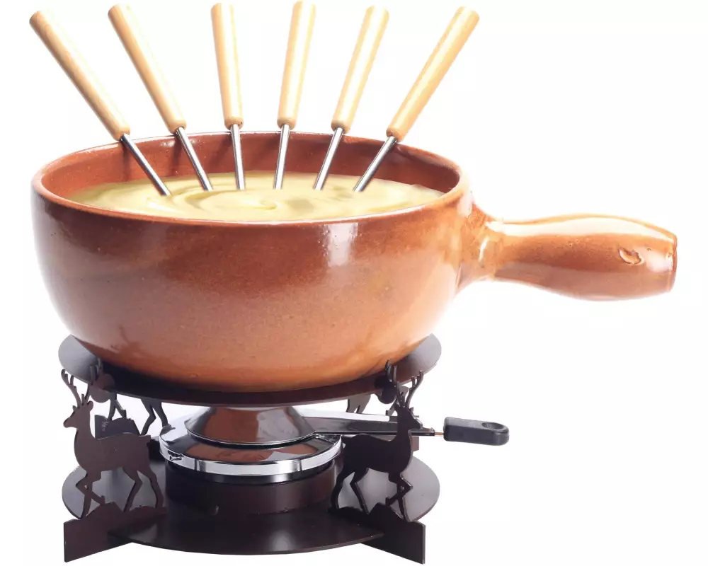 Nouvel Käsefondue-Set Noce 9 Teile, Braun