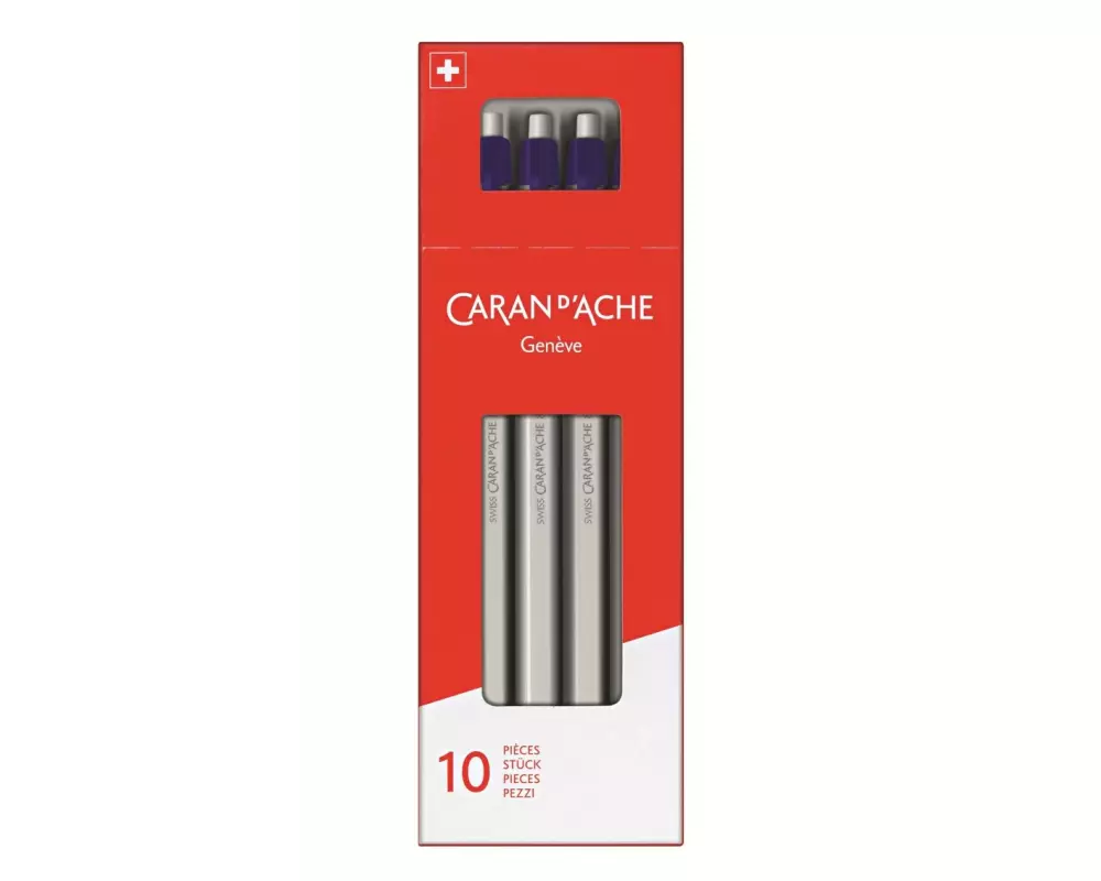 Caran d'Ache Kugelschreiber Einweg 825 10er Karton, Blau