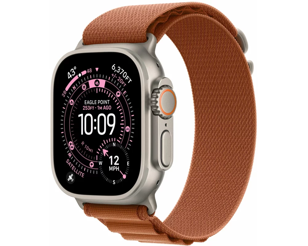 Apple Alpine Loop 49 mm Terra Cotta Natural Titanium Large