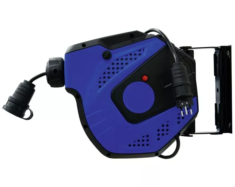 STEFFEN Kabelrückzugsrolle 1 x T13, Schwarz, 12 m Kabel