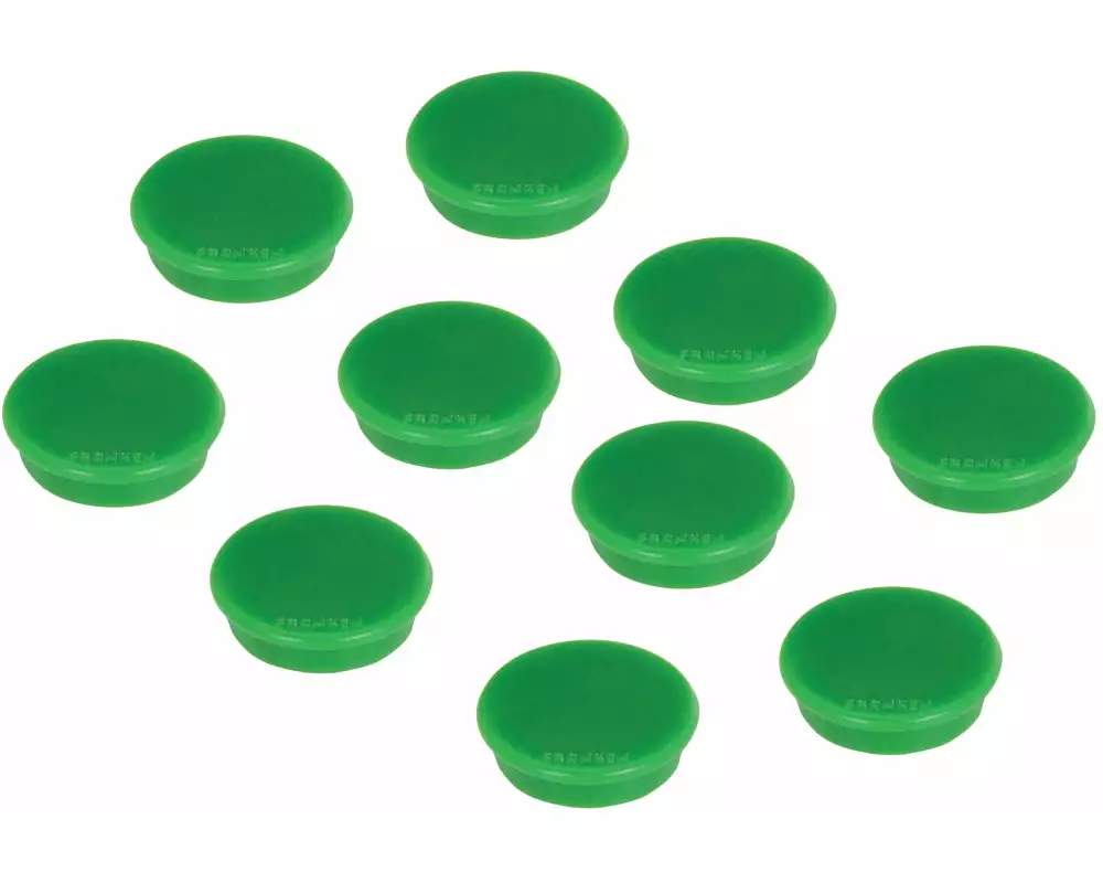 Franken Haftmagnet Ø 13 mm, 10 Stück, Grün