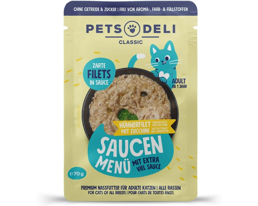 Pets Deli Saucen Menü Hühnerfilet & Zucchini, 70 g