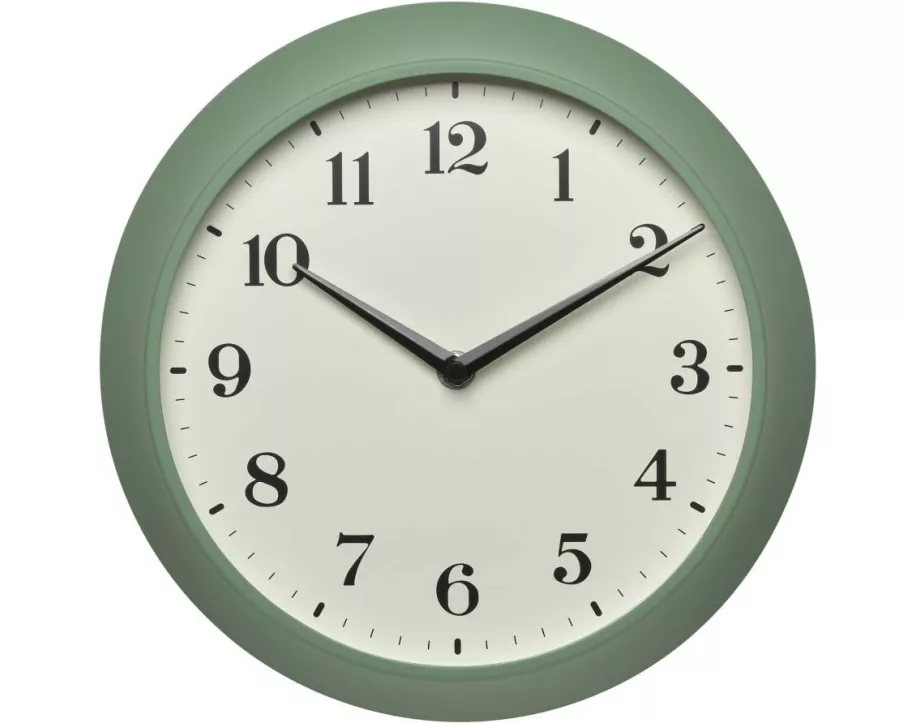 TFA Dostmann Funk-Wanduhr Retro Grün, Ø 27 cm