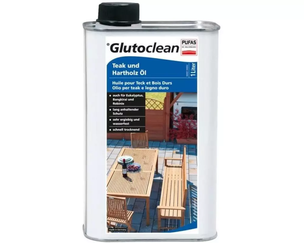 Glutoclean Teak und Hartholz Öl 1 l