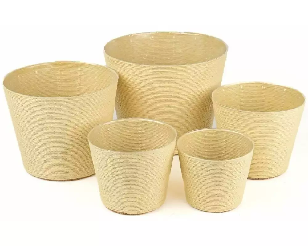 CHALET Kordelkorb Kornelia L 15 x 15 x 13 cm, Creme