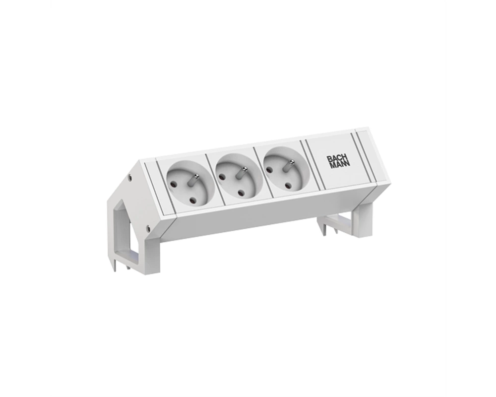 BACHMANN DESK2 white 3xUTE 0,2m GST18 RAL9010