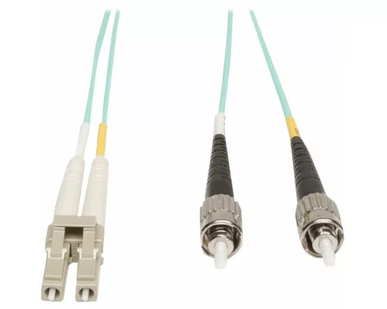 EATON TRIPPLITE 10Gb, Duplex, Multimode, 50/125, OM3, LSZH, Fiber, Patch, Cable, LC/ST, Aqua, 10M, 33ft