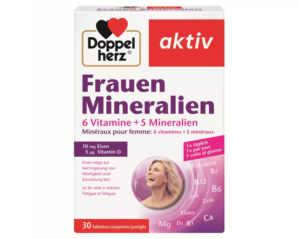 Doppelherz Frauen Mineralien 30 Stück