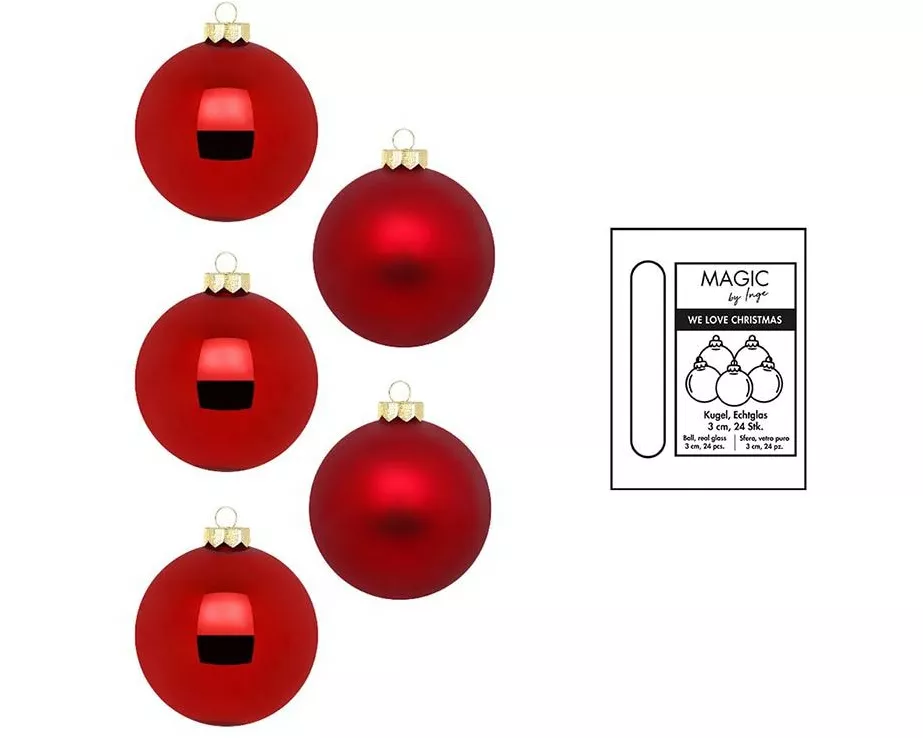 INGES CHRISTMAS DECOR Weihnachtskugel Chianti Ø 3 cm 24 Stück