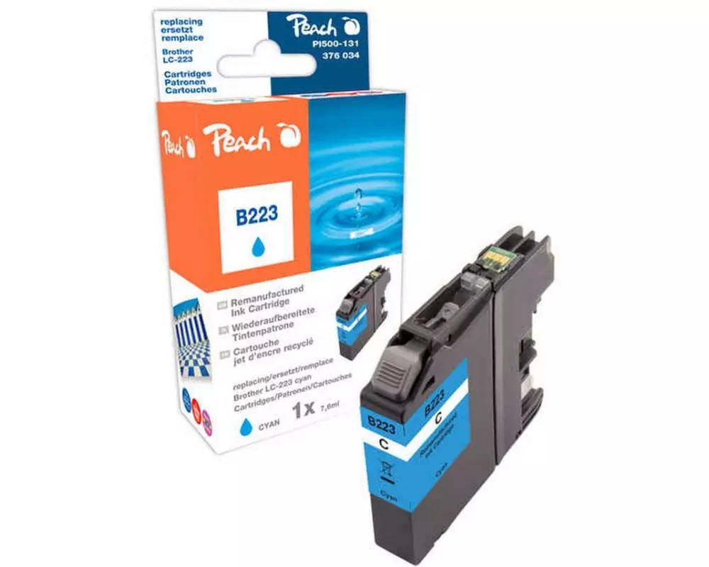 Peach Tinte Brother LC-223 Cyan