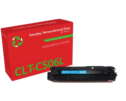 Everyday Cyan Remanufactured Toner by compatible with Samsung CLT-C506L, High capacity. Black toner page yield: 3500 pages, Colour toner page yield: 3500 pages, Printing colours: Cyan, Quantity per pack: 1 pc(s)