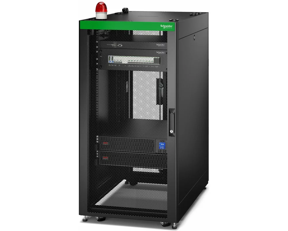 APC Easy MDC S-Series Ventilated 24U Easy Rack SRVPM3K PDP Energy Meter Local Management Lighting