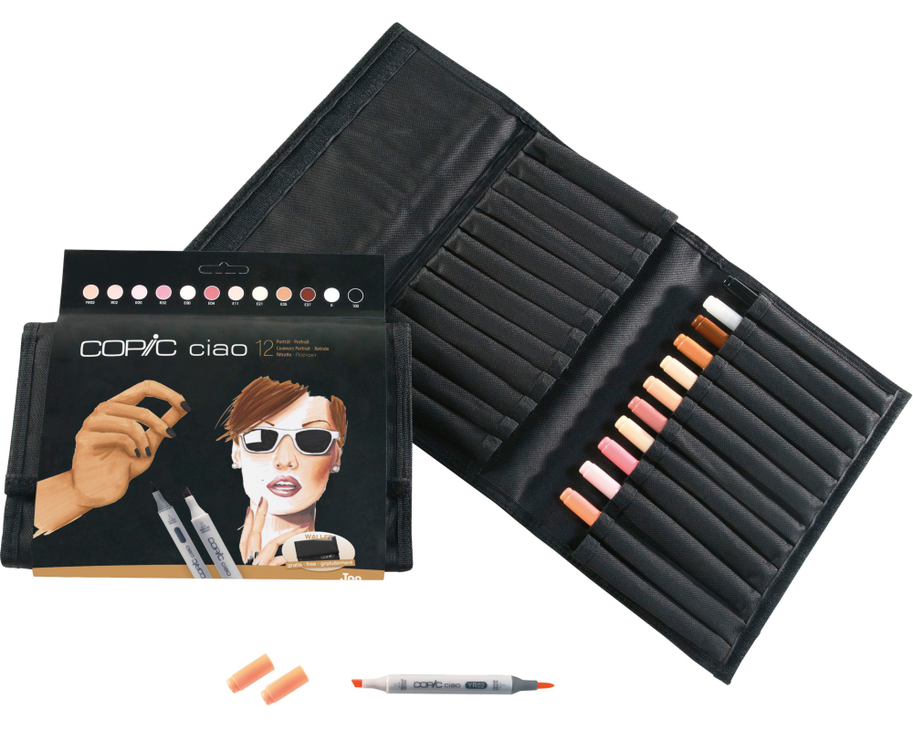 COPIC Marker Ciao 22075735 12er Set,Wallet Poträtfarben