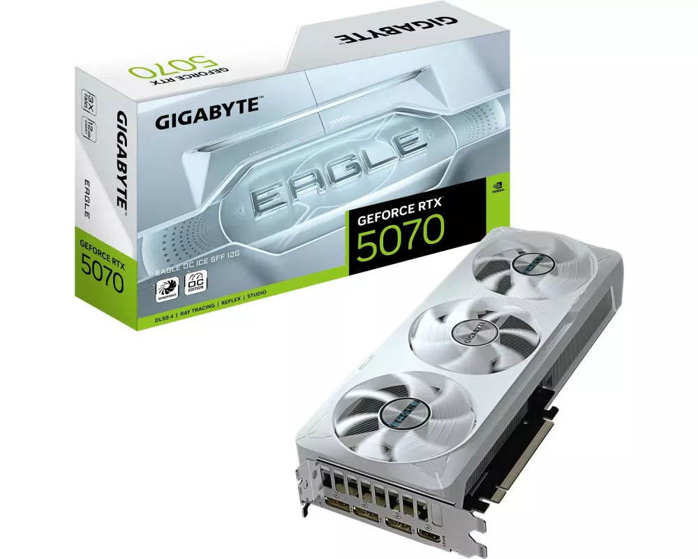 Gigabyte Grafikkarte GeForce RTX 5070 EAGLE OC ICE SFF 12 GB