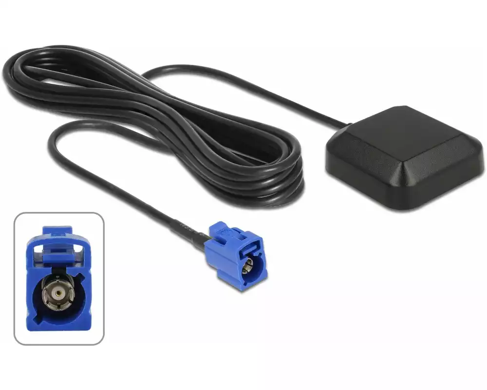 Delock Antenne GNNS GPS NL-69AT FAKRA C Buchse, 3m Kabel